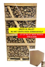 Haardhout EIKEN gedroogd XL pallet ACTIE Vanaf €429,-, Tuin en Terras, Haardhout, Verzenden