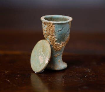 Oud-Egypte, vaas voor zalven met inscripties - 5 cm