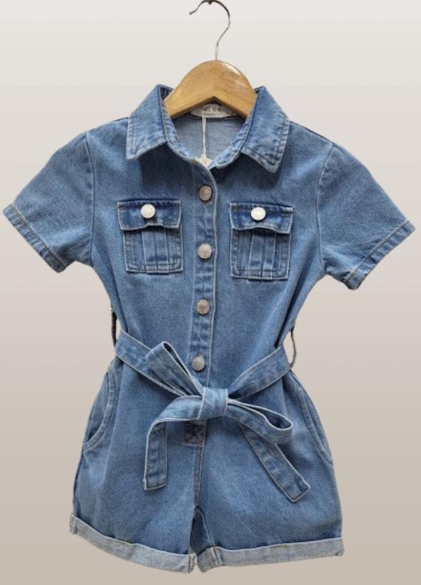Meisjes spijker jumpsuit Blauw, Kinderen en Baby's, Kinderkleding | Kinder-kledingpakketten, Nieuw, Overige maten, Verzenden