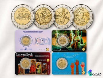 België. 2 Euro 2020/2026 (4 coincards) (Zonder minimumprijs)
