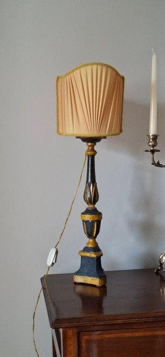 Kaarsenhouder - Hout - Antieke houten toorts