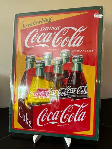 CocaCola wandplaat - So refreshing!, Verzamelen, Merken en Reclamevoorwerpen, Ophalen of Verzenden, Nieuw, Reclamebord