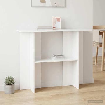 vidaXL Wandtafel Wit 100 x 30 x 75 cm Bewerkt hout, Huis en Inrichting, Tafels | Salontafels, Minder dan 50 cm, Verzenden, Nieuw