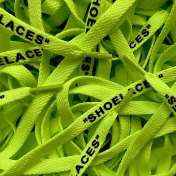 Off-White veters - Neongroen • 100 120 140 160  cm x 8 mm, Kleding | Heren, Schoenen, Ophalen of Verzenden, Nieuw