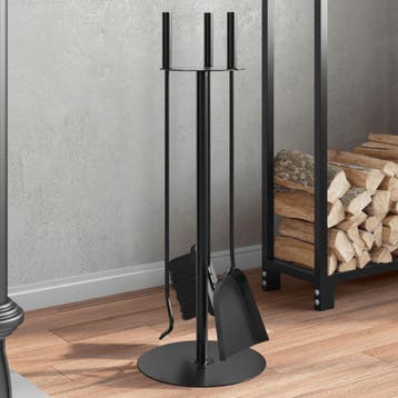 vidaXL 4-delige openhaardgereedschapset 22x59 cm staal, Huis en Inrichting, Kachels, Verzenden, Nieuw