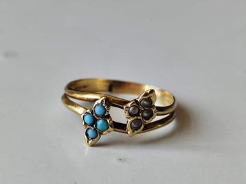 Zonder minimumprijs - Ring - 19.2 kt. Geel goud - Oude, Nieuw