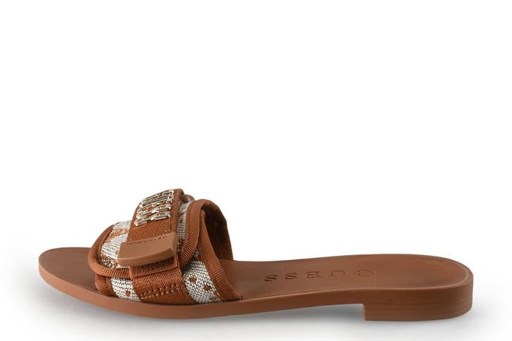 Guess Slippers in maat 36 Bruin, Kleding | Dames, Schoenen, Bruin, Zo goed als nieuw, Slippers, Verzenden