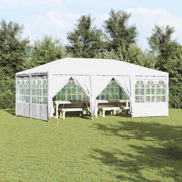 vidaXL Partytent 600 x 400 x 266 cm Wit Polyetheen, Verzenden, Nieuw, Partytent