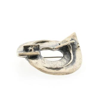Zilveren abstracte broche/hanger (Hanger of bedel), Ophalen of Verzenden, Gebruikt, Zilver, Overige merken