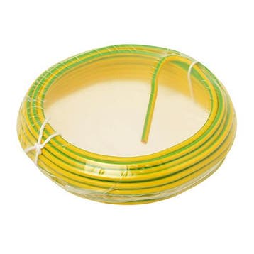 OEM VD draad 2.5mm geel/groen 5 meter, Nieuw