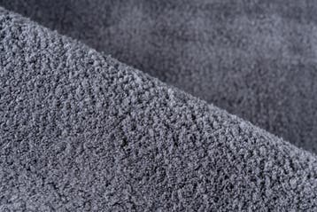 Hoogpolig Vloerkleed | Velluto | Uni | Zilver | 160x230 cm, Verzenden, Nieuw