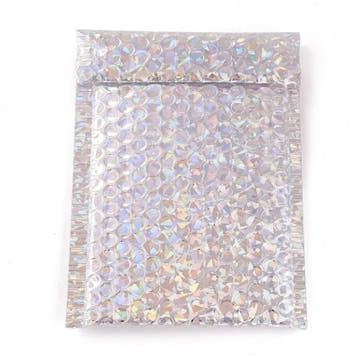 1 x Metallic luchtkussen envelop kleur: Zilver afm. 24,5..., Diversen, Ophalen of Verzenden, Nieuw