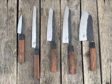 Keukenmes - Ambachtelijke verzamelbare chef-messen set (5)