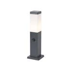 Buitenlamp donkergrijs met opaal glas 45cm IP44 met, Verzenden, Nieuw