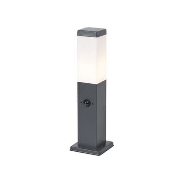 Buitenlamp donkergrijs met opaal glas 45cm IP44 met, Verzenden, Nieuw