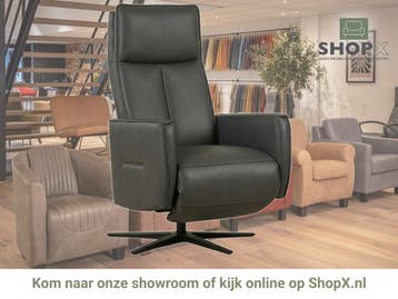Leren handmatige relaxfauteuil Honor - Massif Antracite, Huis en Inrichting, Fauteuils, Nieuw, Ophalen of Verzenden, Modern, 50 tot 75 cm