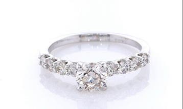 Zonder minimumprijs - Ring - 14 karaat Witgoud - 1.03ct. tw., Sieraden, Tassen en Uiterlijk, Ringen, Nieuw
