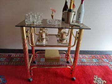 Serveerwagen - Messing, Glas, Antiek en Kunst