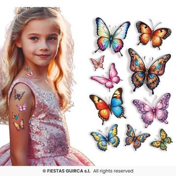 Neptattoos Vlinders, Verzenden, Nieuw, Feestartikel