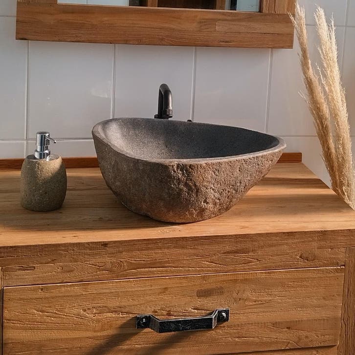 2e Natuurstenen waskom 50% korting! wasbak, waskom, wastafel, Doe-het-zelf en Verbouw, Sanitair, Overige typen, Nieuw, Steen, Ophalen of Verzenden