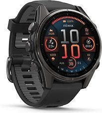 Garmin Fenix 8 47 mm koolstofgrijs met zwarte polsband, Verzenden, Zo goed als nieuw