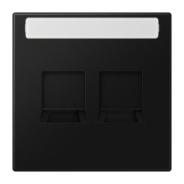 LS990 Dubbele Modulaire Jack Afdekking Plaat Grafiet Zwart -, Verzenden, Nieuw, Overige typen
