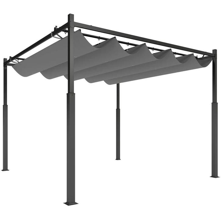 Pergola Ca. 3x3 M Vrijstaande Terrasoverkapping Met Schuifda, Tuin en Terras, Planten | Bomen, Verzenden