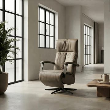Leren relaxfauteuil met hartbalans Pure - Toledo Moss, Bohemian, Industrieel, Modern, Scandinavisch, Nieuw, Ophalen of Verzenden
