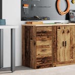 vidaXL Garagekast 40x51x85 cm massief grenenhout oud hout, Huis en Inrichting, Verzenden, Nieuw