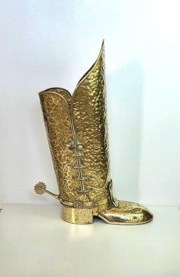 Paraplustandaard/rek - Messing - Koperkleurige ruiterlaarzen