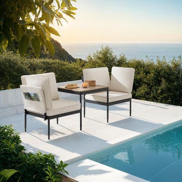 Tuinset Magaluf, 5-in-1-functie, aluminium frame, Verzenden, Nieuw