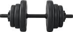 2dekans | Juskys – Dumbbel 10 kg – 45 x 2,5 cm – Voorzien, Sport en Fitness, Fitnessmaterialen, Ophalen of Verzenden, Zo goed als nieuw