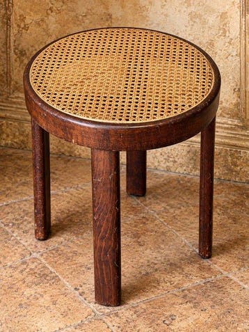 stile thonet - Kruk - Hout, stro van Wenen - Kruk