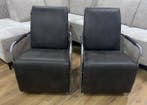 Gelderland Fauteuil - Refurbished  Antraciet Microleder, Huis en Inrichting, Fauteuils, Verzenden, Zo goed als nieuw, 50 tot 75 cm