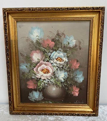 Prachtig Schilderij - Waimie - Lijst - Hout, Canvas - met