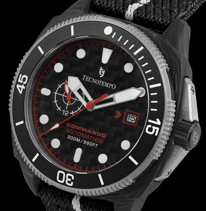 Tecnotempo - Commando - Forged Carbon & Titanium -, Sieraden, Tassen en Uiterlijk, Horloges | Heren