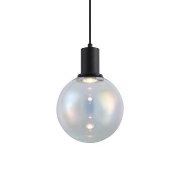 Design hanglamp zwart met regenboog glas 20cm - Mallon, Huis en Inrichting, Verzenden, Nieuw, Design