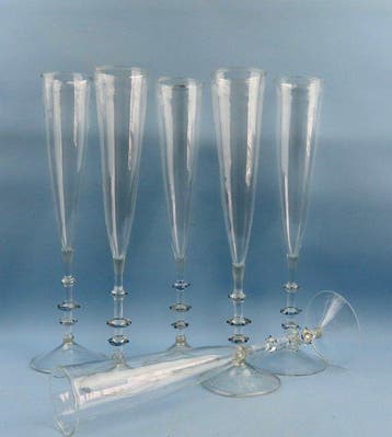 Jos Böhm (1922-1992) - Champagneglas (6) - Glas - Façon de