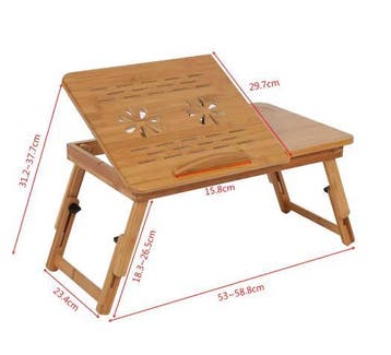 Bamboe Lees- en Laptoprek – Bed en Slaapzaal Bureau, Verzenden, Nieuw