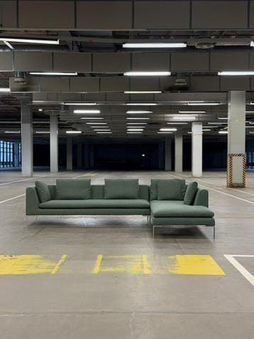BB Italia Charles Hoekbank | NIEUWSTAAT + Garantie, 300 cm of meer, Ophalen of Verzenden, Zo goed als nieuw, Bank Hoekbank Bankstel Bankje Loungebank Banken Chaise Lounge 