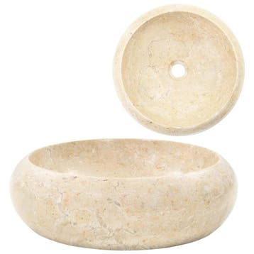 vidaXL Gootsteen 40x12 cm marmer crème, Doe-het-zelf en Verbouw, Verzenden, Nieuw