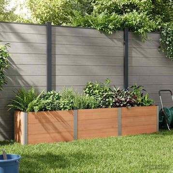 vidaXL Verhoogde plantenbak Bruin 300 x 50 x 54 cm, Verzenden, Nieuw, Minder dan 60 cm, 30 tot 60 cm
