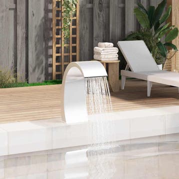 vidaXL Zwembadfontein 22x60x70 cm roestvrij staal 304, Tuin en Terras, Waterpartijen en Fonteinen, Verzenden, Nieuw