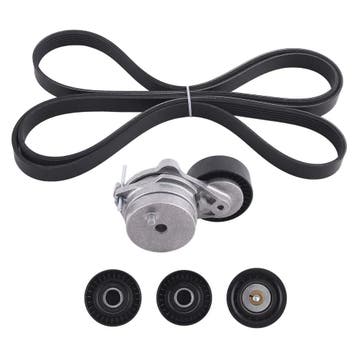 Ribbed V-belt set + tensioner geschikt voor VW Touareg, A..., Verzenden, Nieuw, Audi