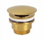 Luxe afvoerplug met vaste waste 5/4, geborsteld messing /, Ophalen of Verzenden, Nieuw, Koper, Wastafel