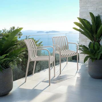 Tuinstoelen Alcudia, weerbestendig, stapelbaar, Verzenden, Nieuw