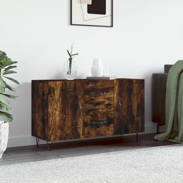 vidaXL Dressoir 100x36x60 cm bewerkt hout gerookt, Verzenden, Nieuw, Overige houtsoorten, Minder dan 50 cm
