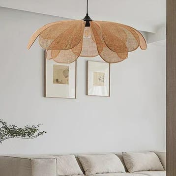 Retro Rotan Bloem Hanglamp - Sfeervolle Verlichting voor Woo, Verzenden, Nieuw