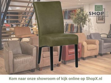 Leren eetkamerstoel Just - Granada Moss (olijf/groen) -, Huis en Inrichting, Overige kleuren, Bohemian, Eigentijds, Klassiek, Retro, Romantisch, Scandinavisch