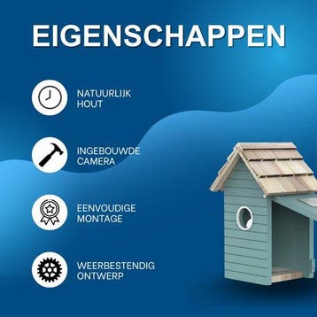 Vogelhuisje Nero - Met camera - Voor tuin en buitengebruik -, Verzenden, Zo goed als nieuw